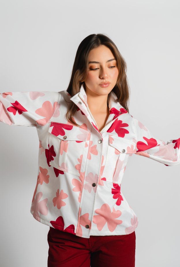 Chaqueta Gia Trébol Blanca